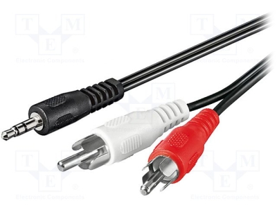 Кабел CABLE-458 Кабел Jack 3,5mm щепсел RCA щепсел x2 1,5m